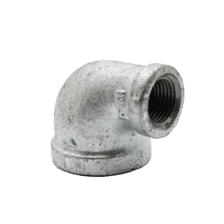 Thrifco Plumbing 1-1/2 Inch x 1-1/4 Inch Galvanized Steel 90 Degrees Reducer Elbow 5217024